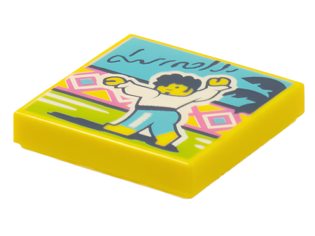 Рисунок Minifigure, Tile 2 x 2 with BeatBit Album Cover - Flamenco Dancer Pattern 3068pb1543 U